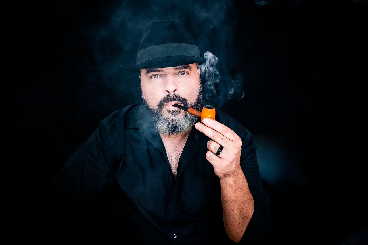 man fedora hat smoking 7594443